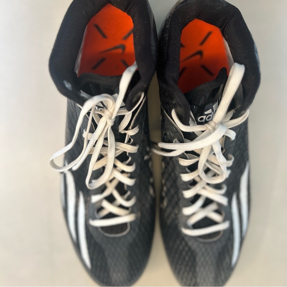 Adidas Adizero 5 star 3.0 MID black and Silver Mens Football Cleats.  Size 15 - Picture 4 of 9